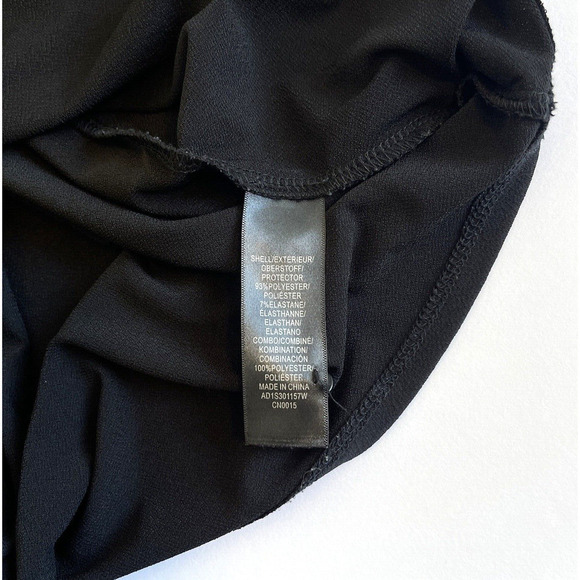 Adrianna Papell Blouse Top Womens Plus Size 1X Black Mesh Short Bell Sleeve - Picture 6 of 9